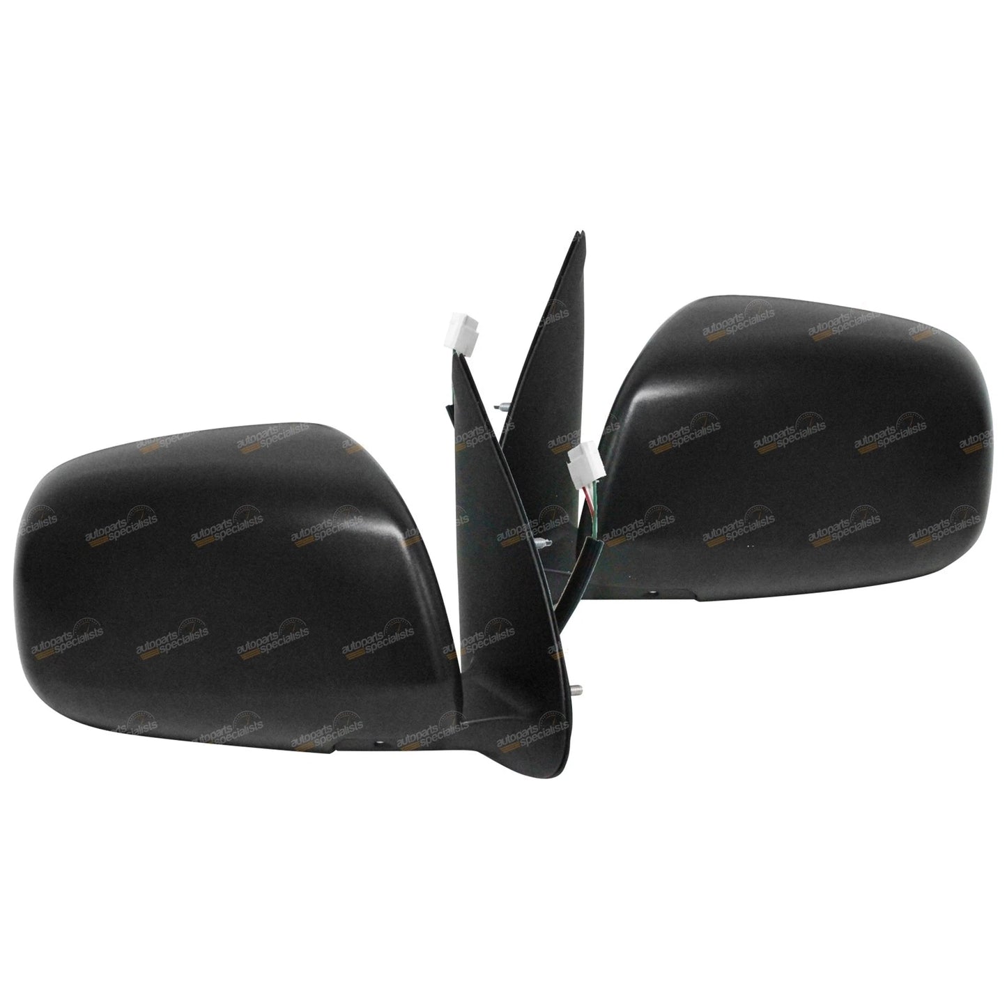Set of 2 Black Electric Side Door Mirrors for Toyota Hilux (2005–2010)