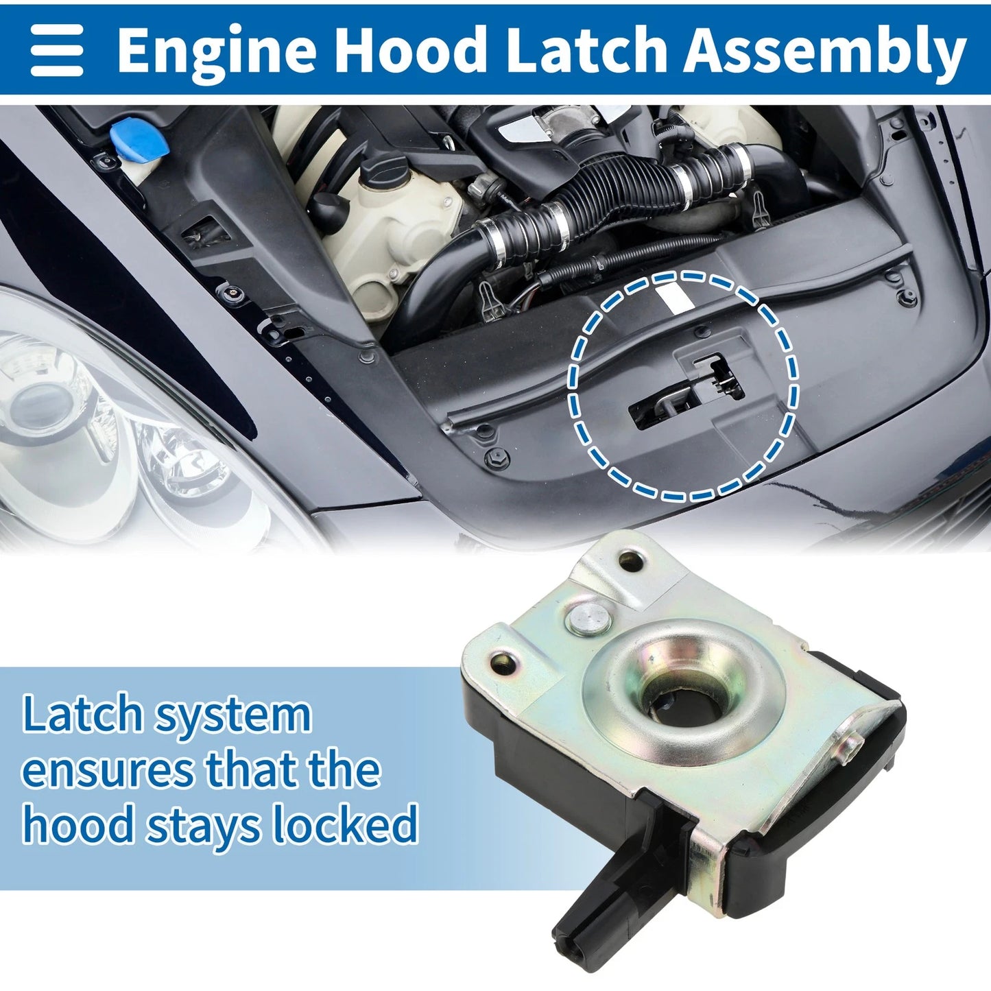 Hood Latch Assembly for BMW 318i (1992–1999) No. 51238122270