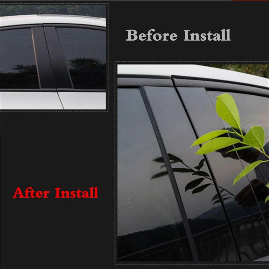 6 x Window Pillar Post Covers for Honda CR-V (2007-2011)