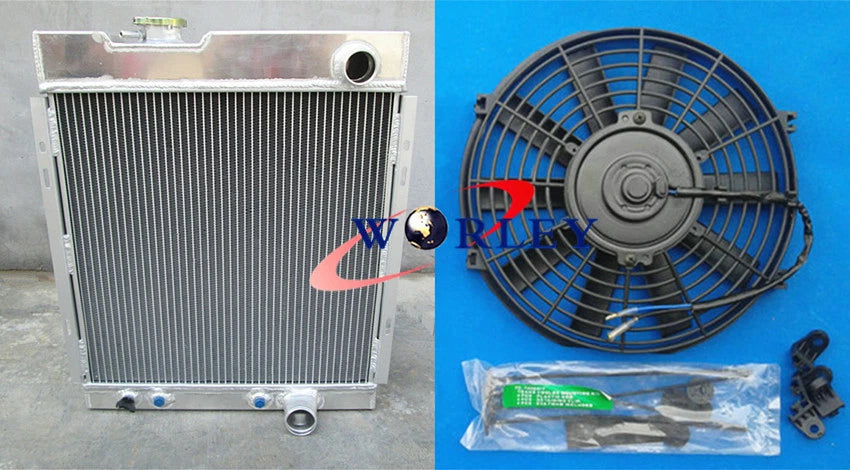 3 Row Aluminum Radiator for Ford Mustang V8 289 302 (1964–1966) + 16" Fan