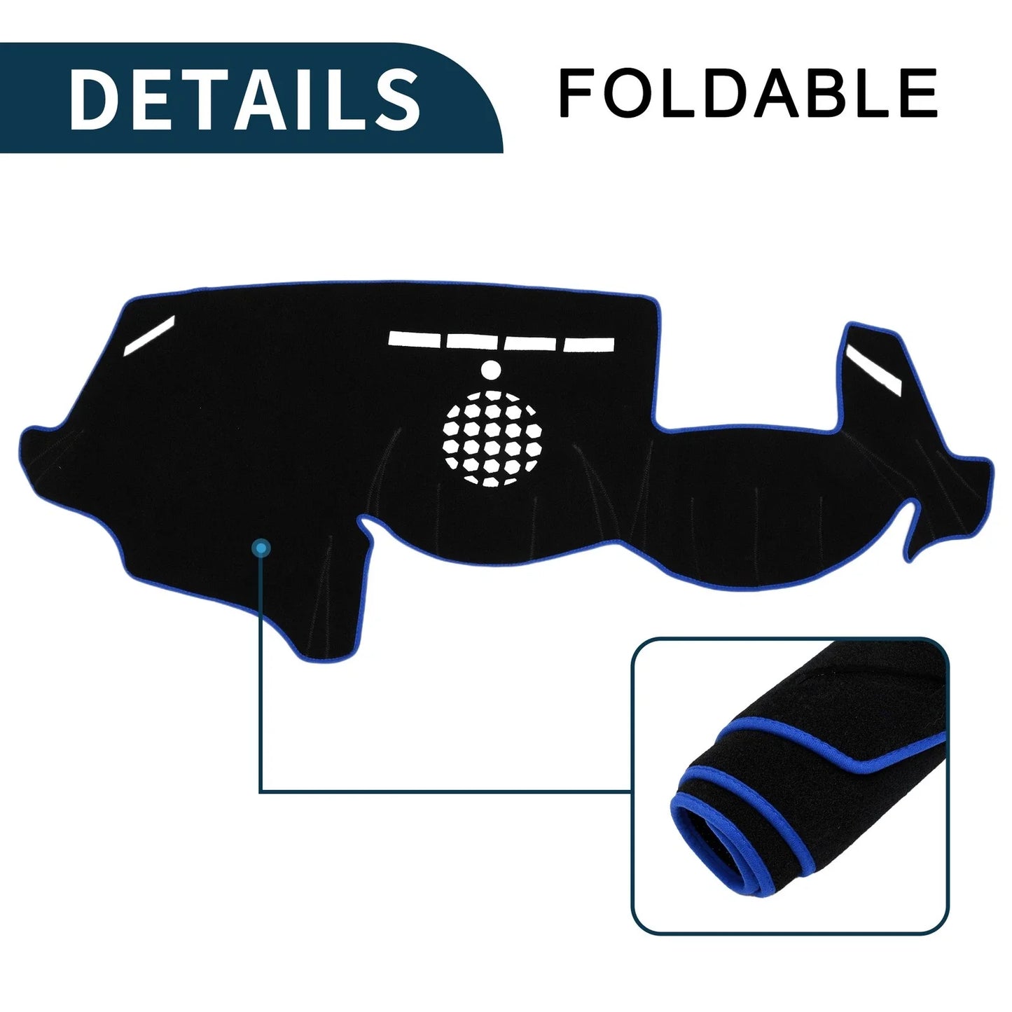 Dash Cover Mat for BMW 6 Series (2003-2010) Sun Protector Pad Black Blue