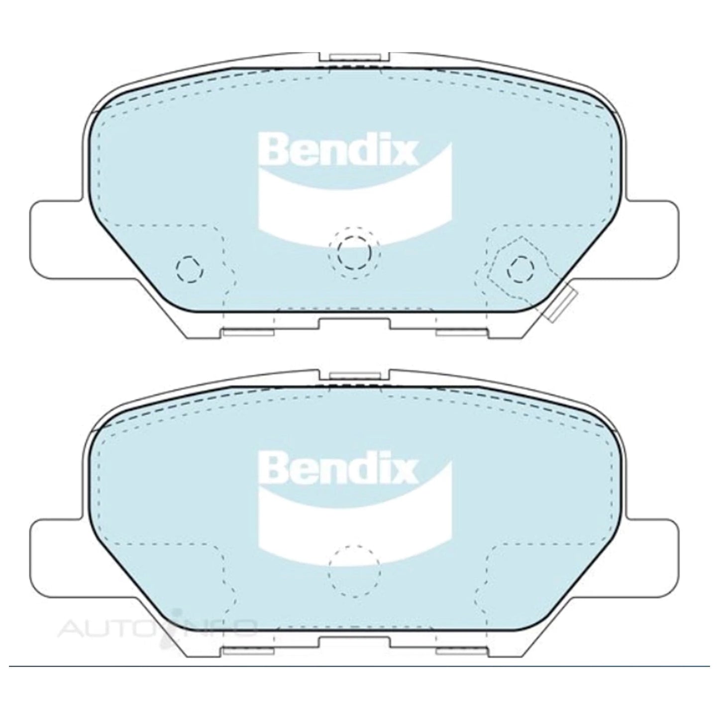 Set of 4 Bendix Rear Disc Brake Pads for Mazda 6 (2012–2016)