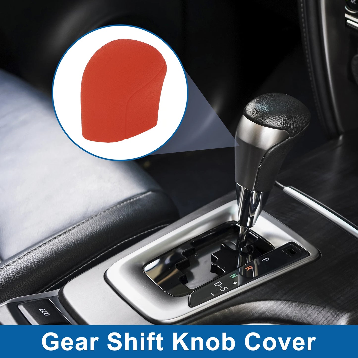 1 Pc Automatic Gear Shift Knob Cover Red Silicone for Toyota Camry (2018–2024)
