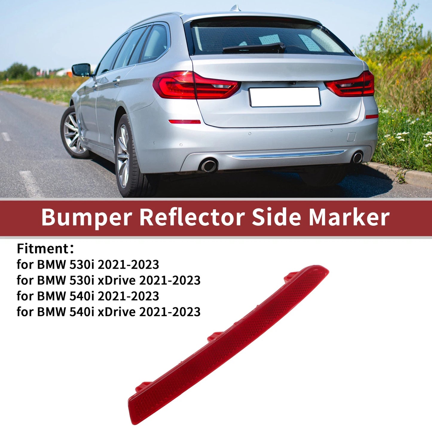 Rear Right Bumper Reflector No. 63149463764 for BMW 530i (2021–2023)