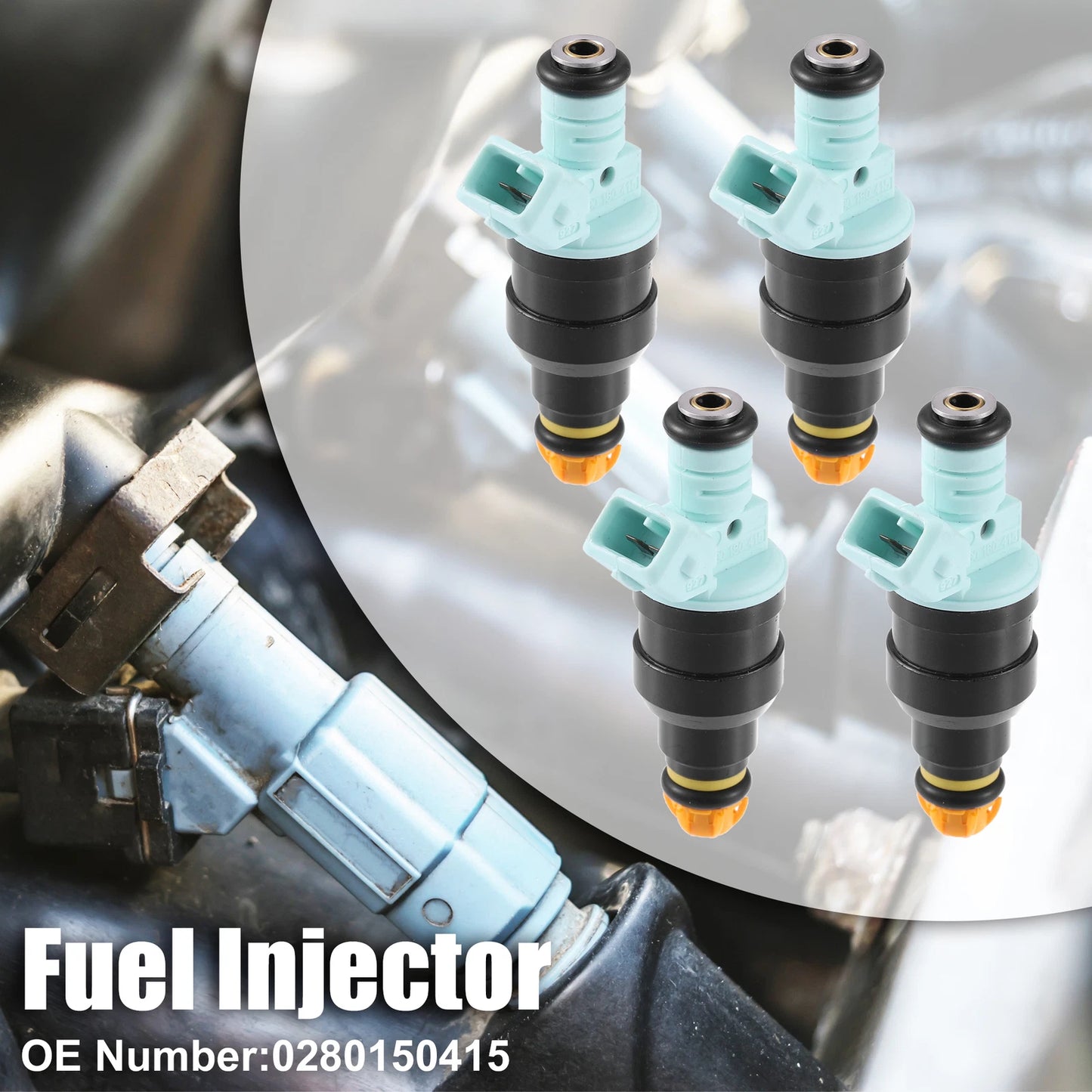 Set of 4 Fuel Injectors 0280150415 13641730060 for BMW 323i 323is (1998–1999)