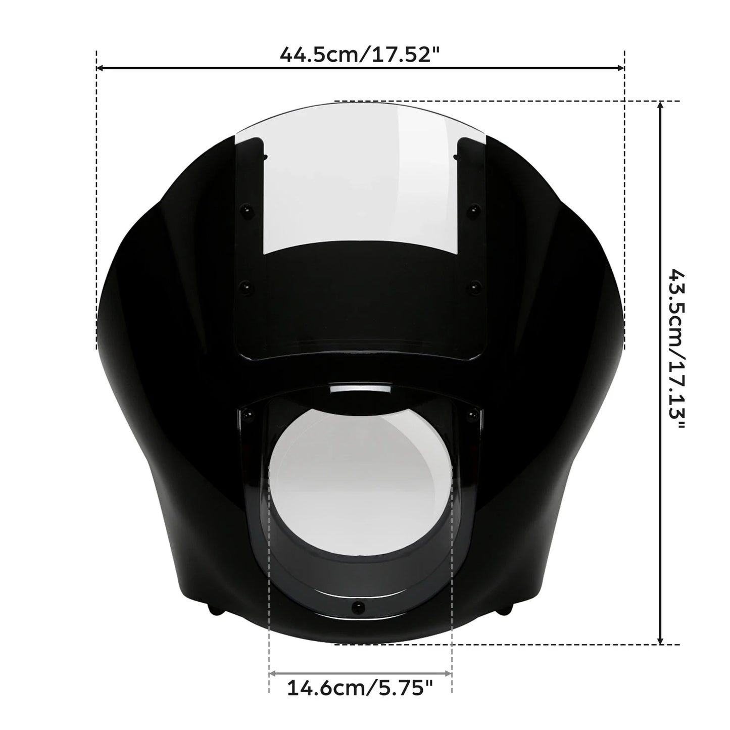 Black & Clear Quarter Fairing Windshield Kit for Harley Sportster Dyna