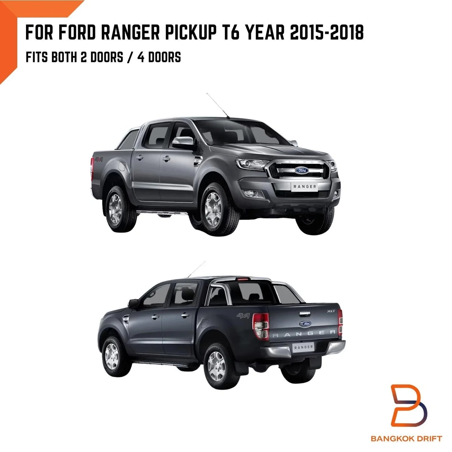3" Slim Fender Flares Wheel Arch for Ford Ranger PX2 T6 (2015-2018)