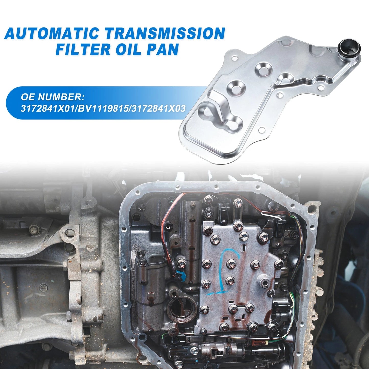 Transmission Fluid Filter Oil Pan for Nissan RE4R01A (No. 3172841X01)
