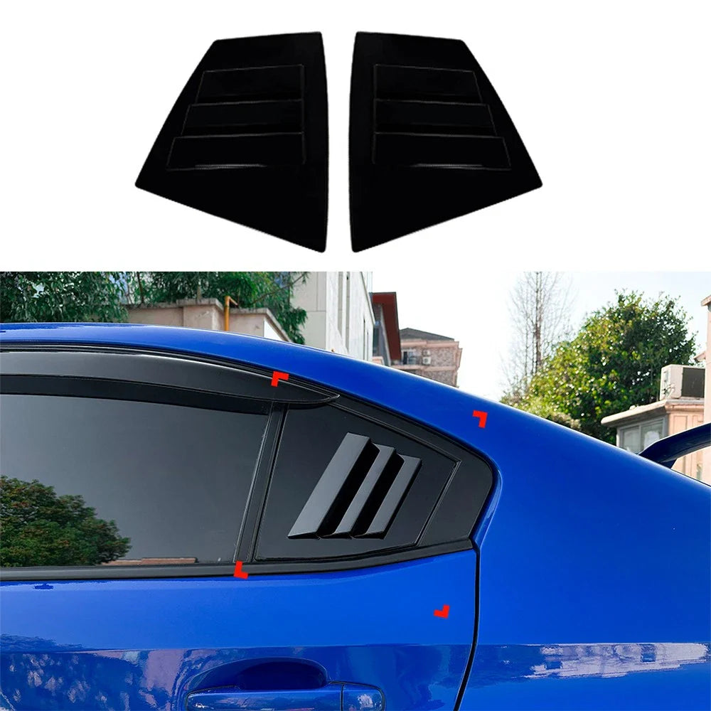 Gloss Black Rear Window Louver Shutter Cover for Subaru WRX STI VA (2014–2021)