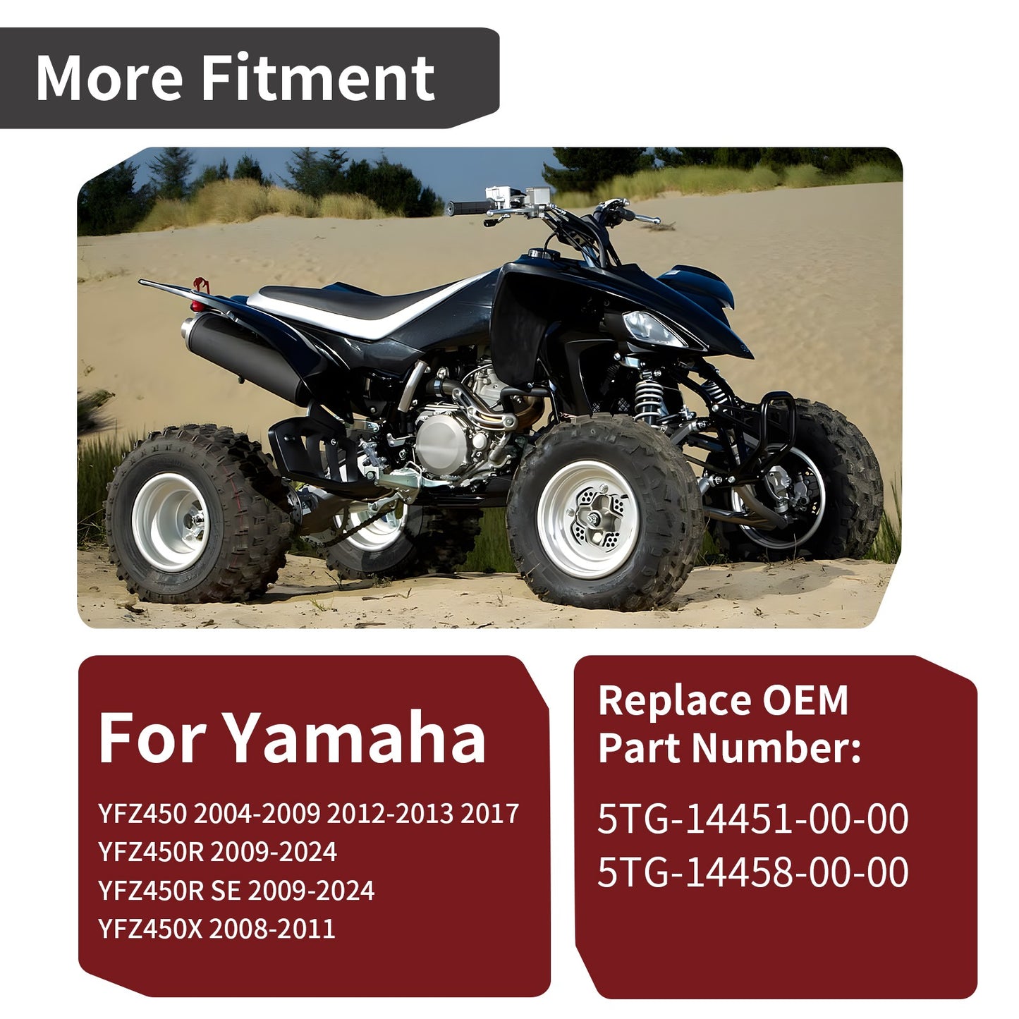 Air Filter Intake Cleaner Kit for Yamaha YFZ450R (2009–2024)