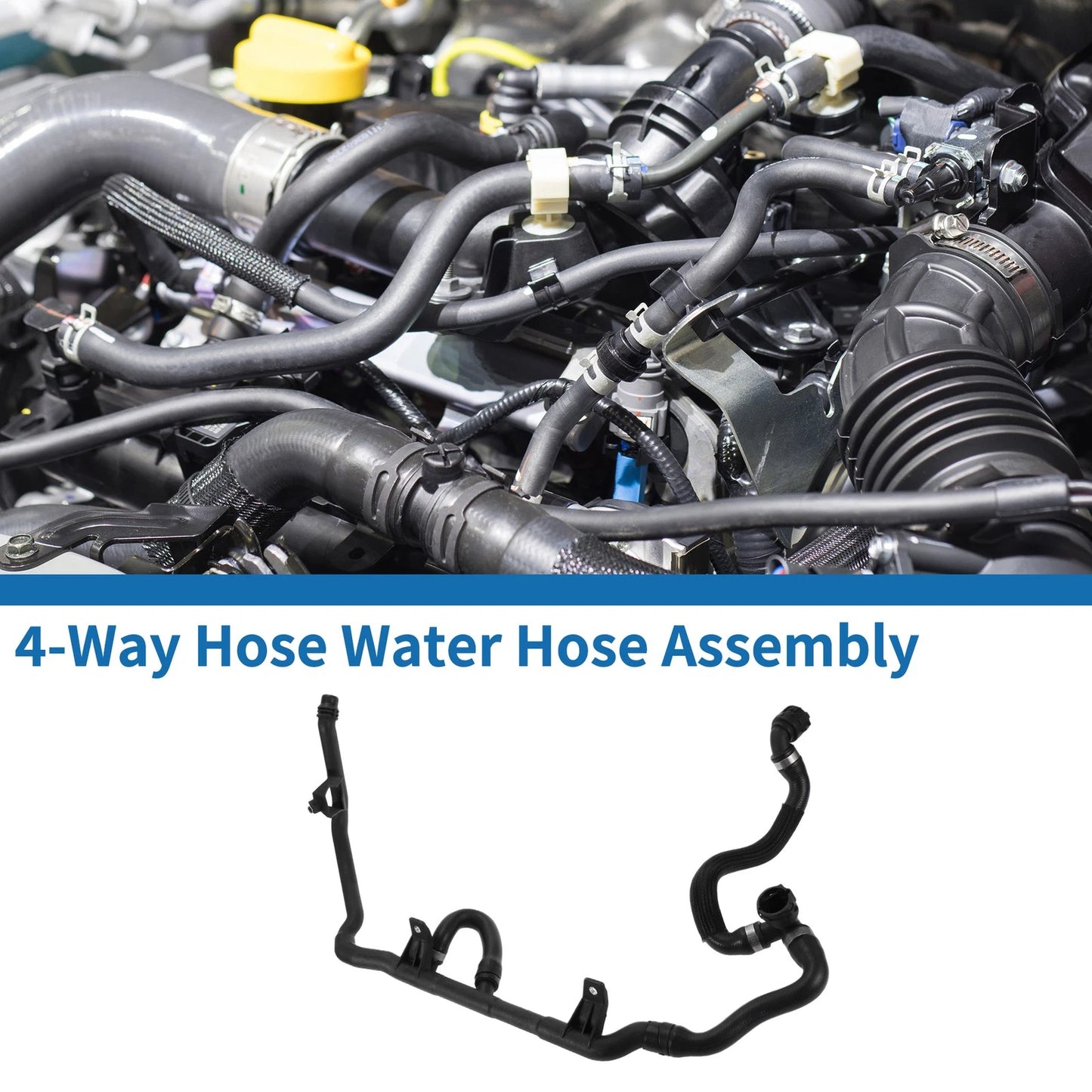 4-Way Water Hose Assembly for BMW 335i 3.0L (2007–2010) No. 17127548230