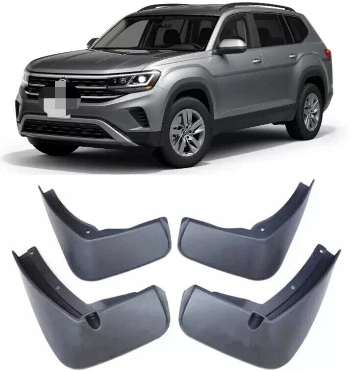 2x Front & Rear Molded Splash Guards Mud Flaps for VW Atlas (2018–2023)