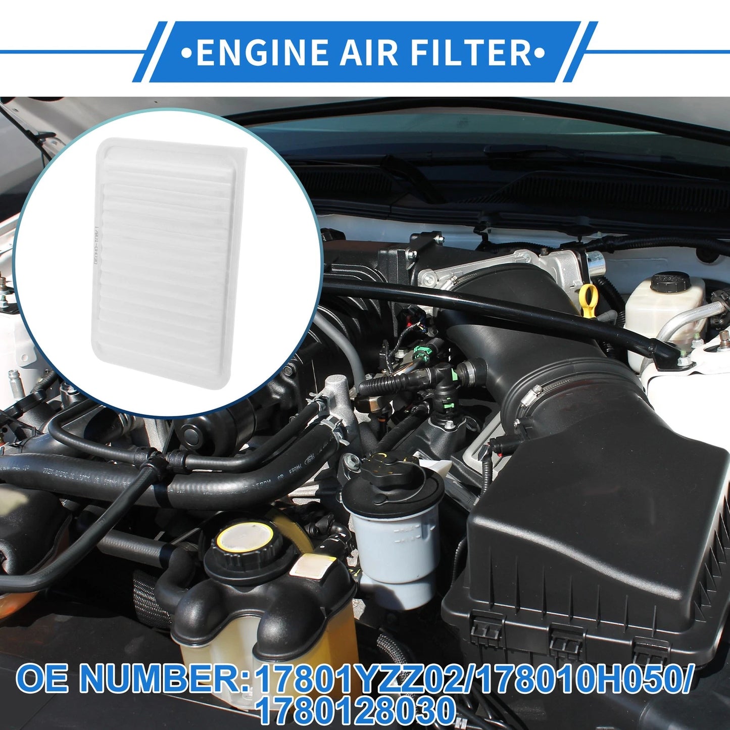 Car Engine Air Filter No. 17801YZZ02 for Toyota Camry 2.5L L4 (2010–2017)