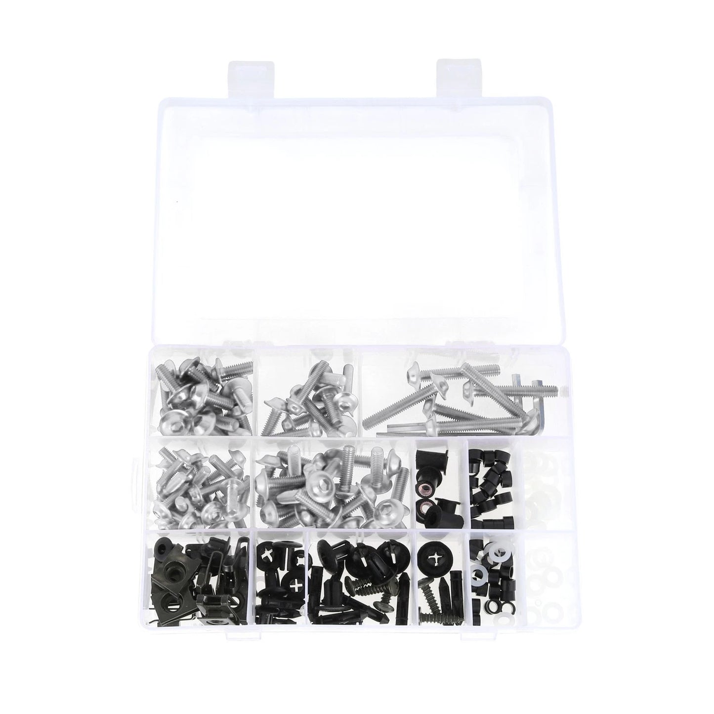 Windshield Bolts for Yamaha Motorcycles (Aluminum Rubber Silver Tone)