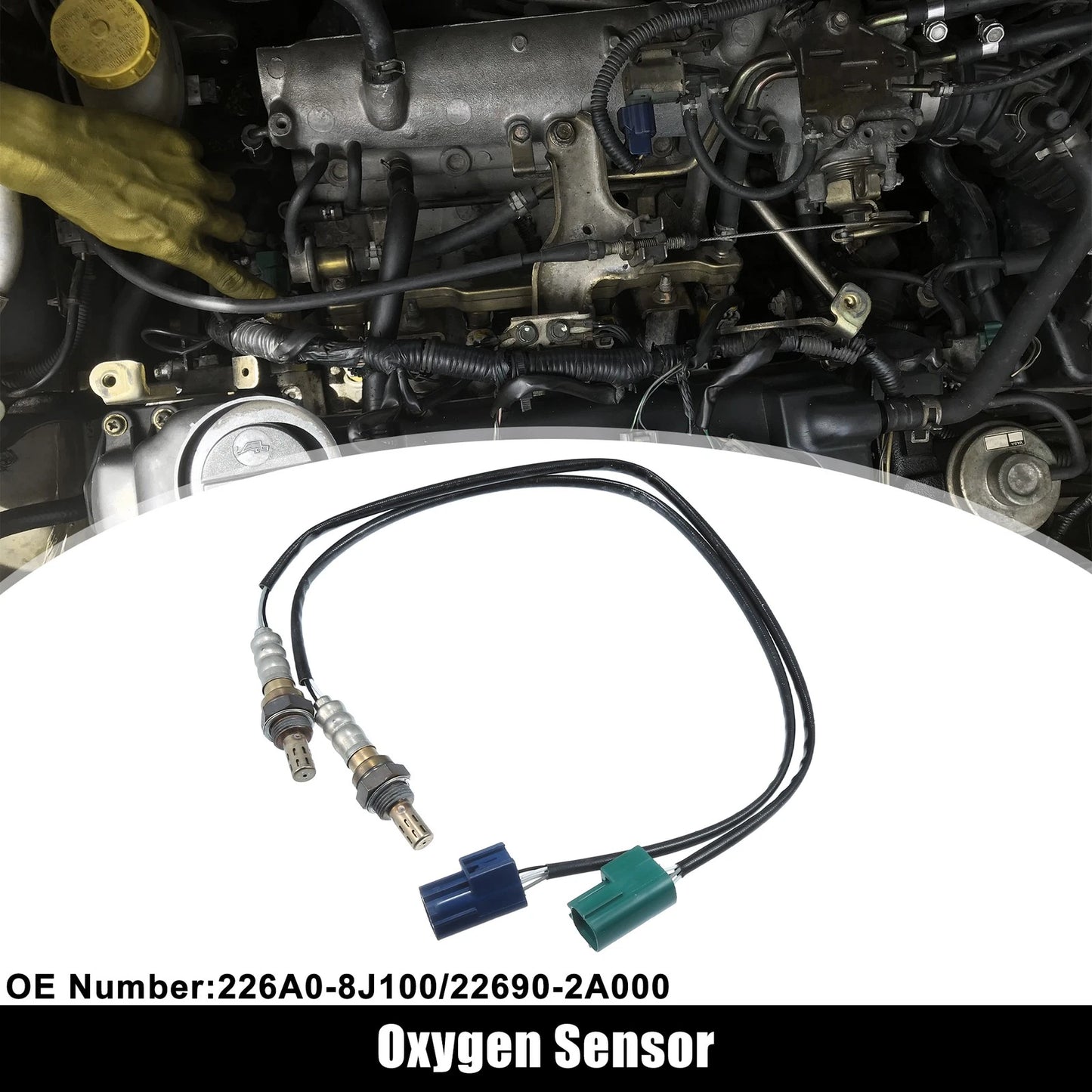 Set of 2 Upstream Downstream Oxygen Sensors for Nissan (No.226A0-8J100/22690-2A000)