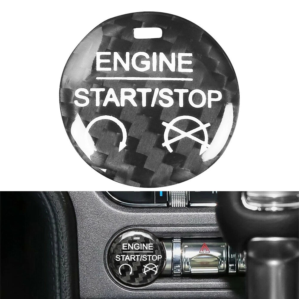 1Pcs Engine Start Stop Button Cover Trim for Ford Mustang (2015–2022)