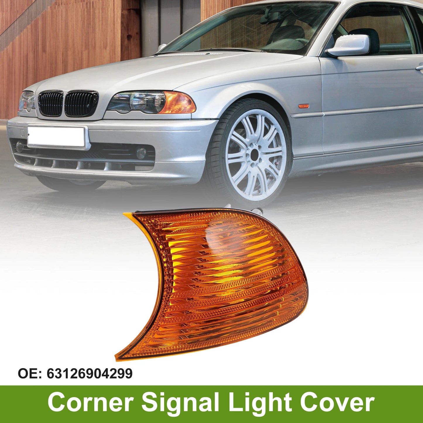 1 Pc Left Corner Signal Light Cover for BMW (1999–2001) No. 63126904299