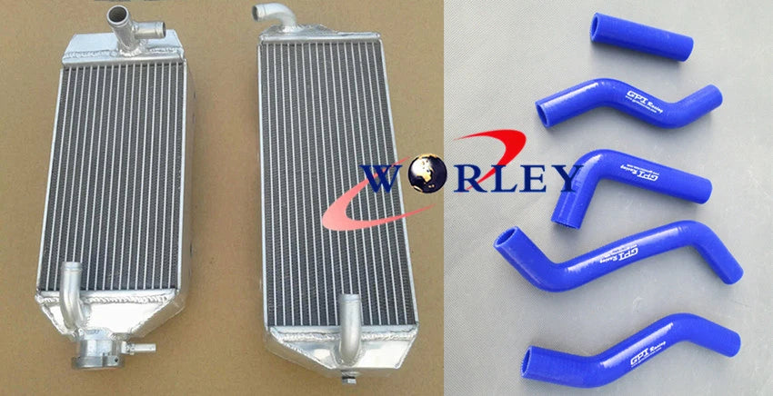 Aluminum Radiator and Hose for Suzuki RMZ250 (2007–2009) Blue