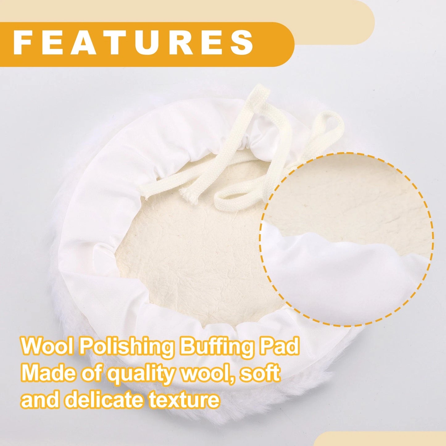 1pc 6" Wool Polishing Buffing Waxing Pad for Universal Use