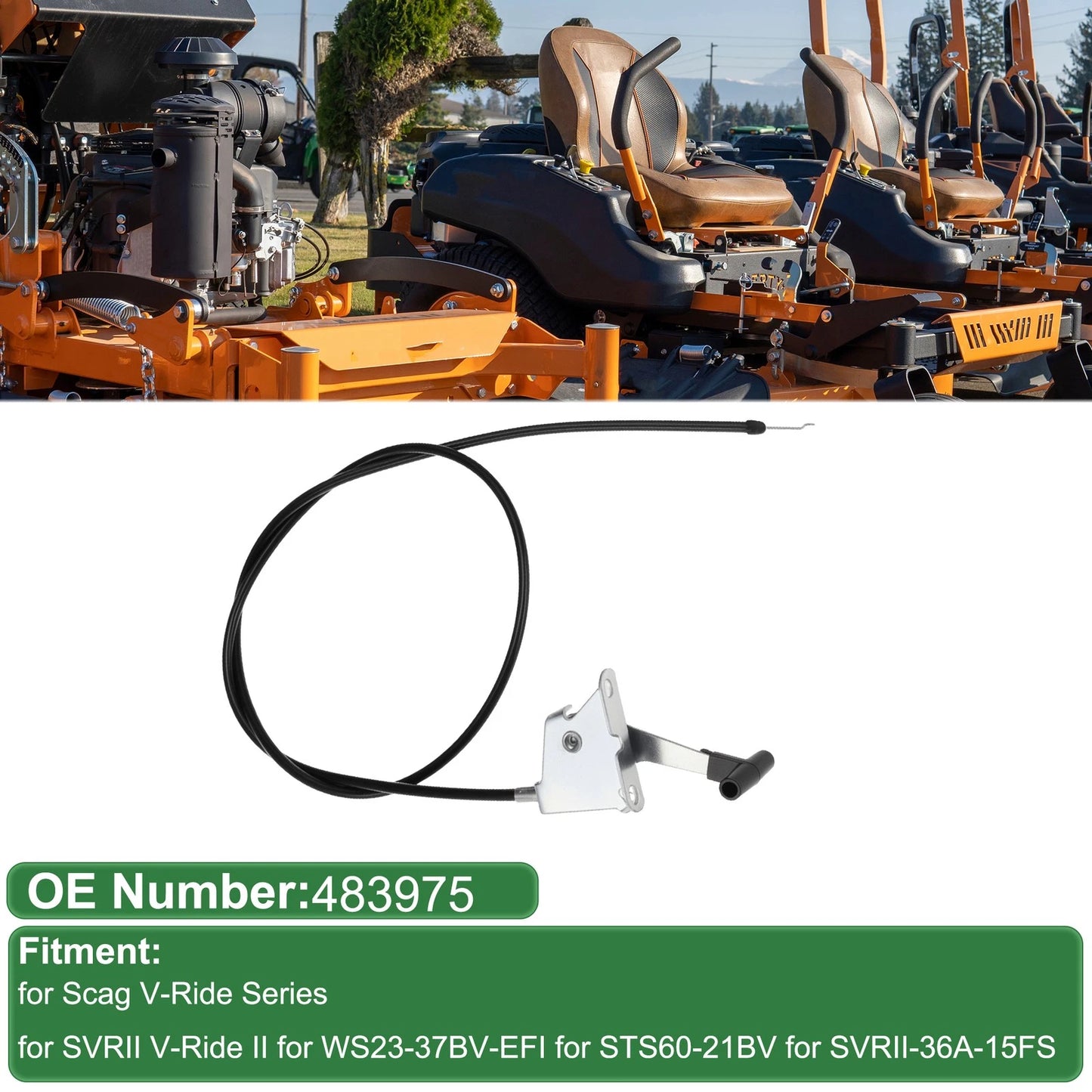 Throttle Cable for Scag V-Ride II (SVRII)