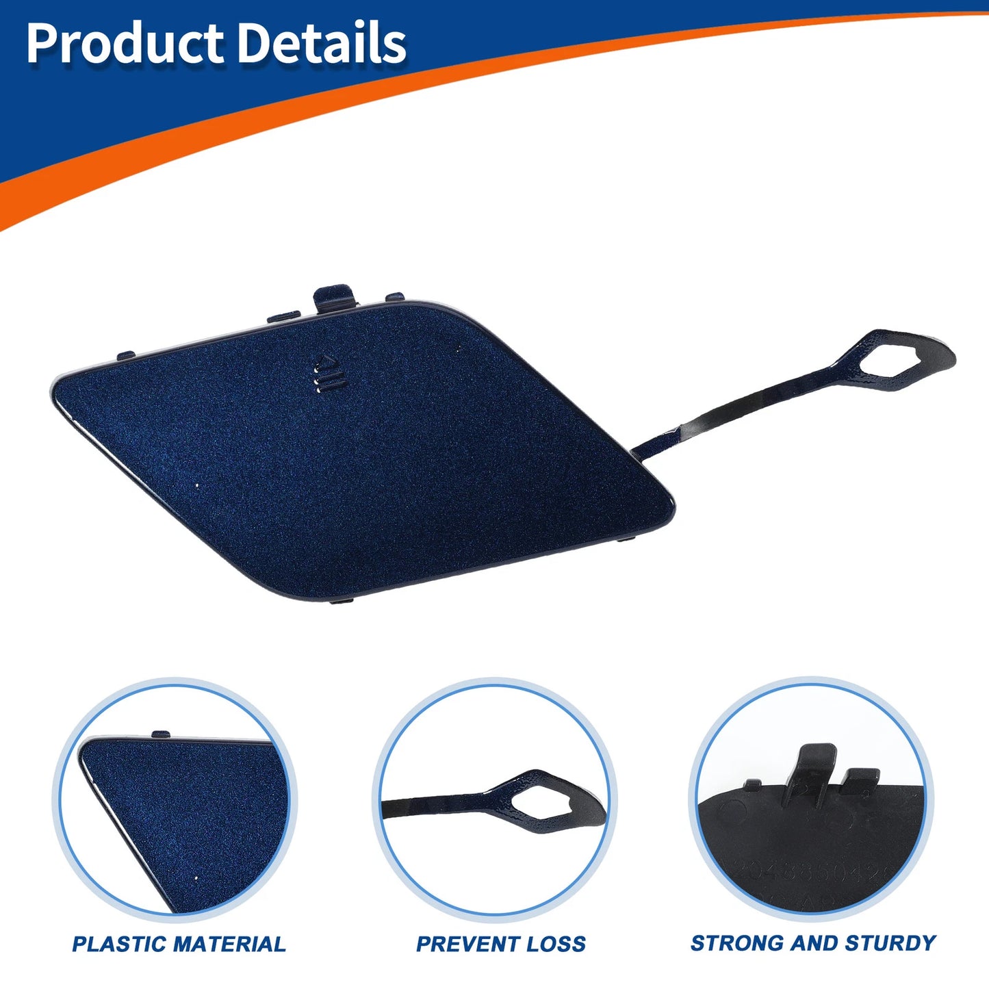 Tow Hook Cover for Mercedes-Benz A2048850426 (2012–2015) Jewelry Blue