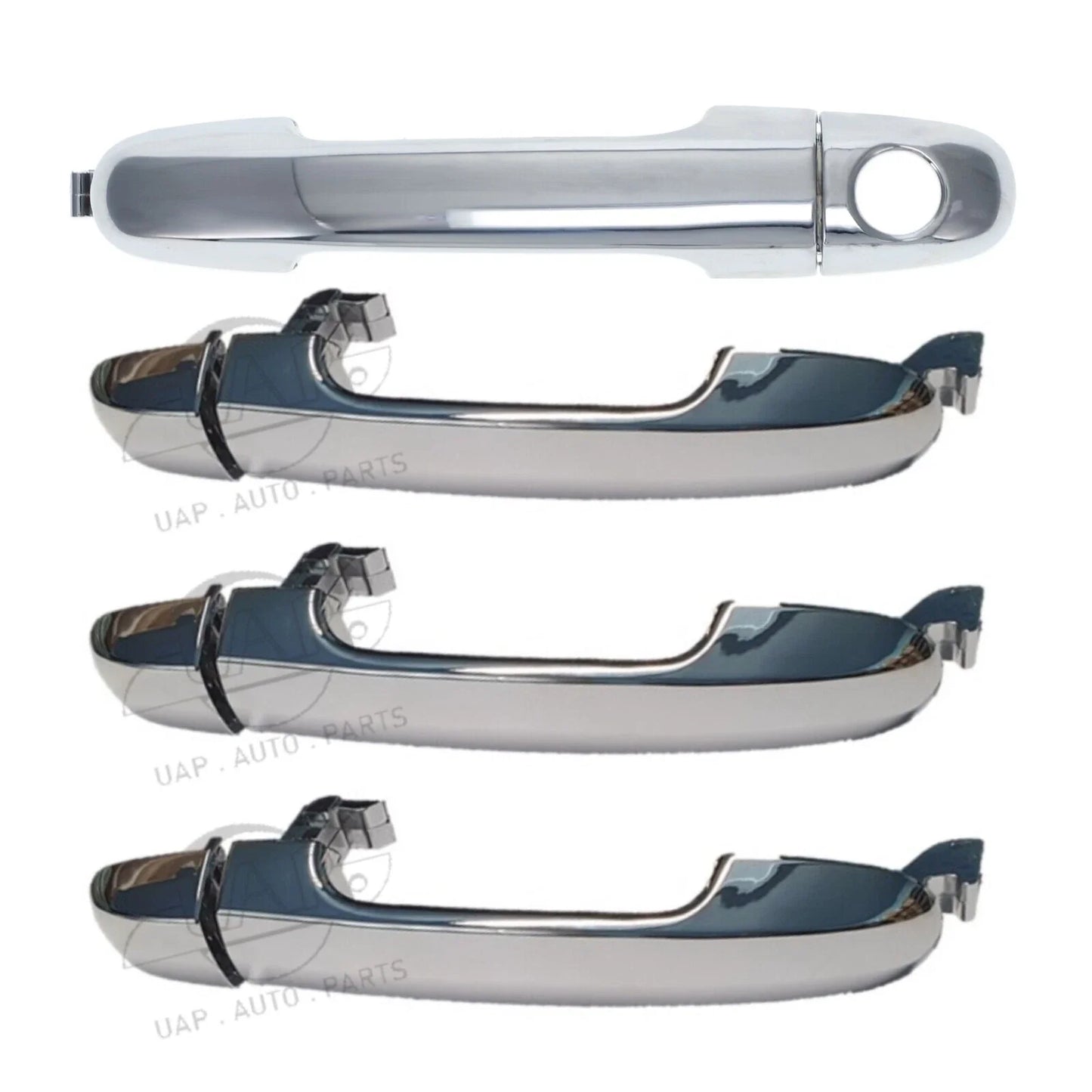 4pc Front/Rear Left & Right Chrome Door Handle for Hyundai i20 (2009–2015)