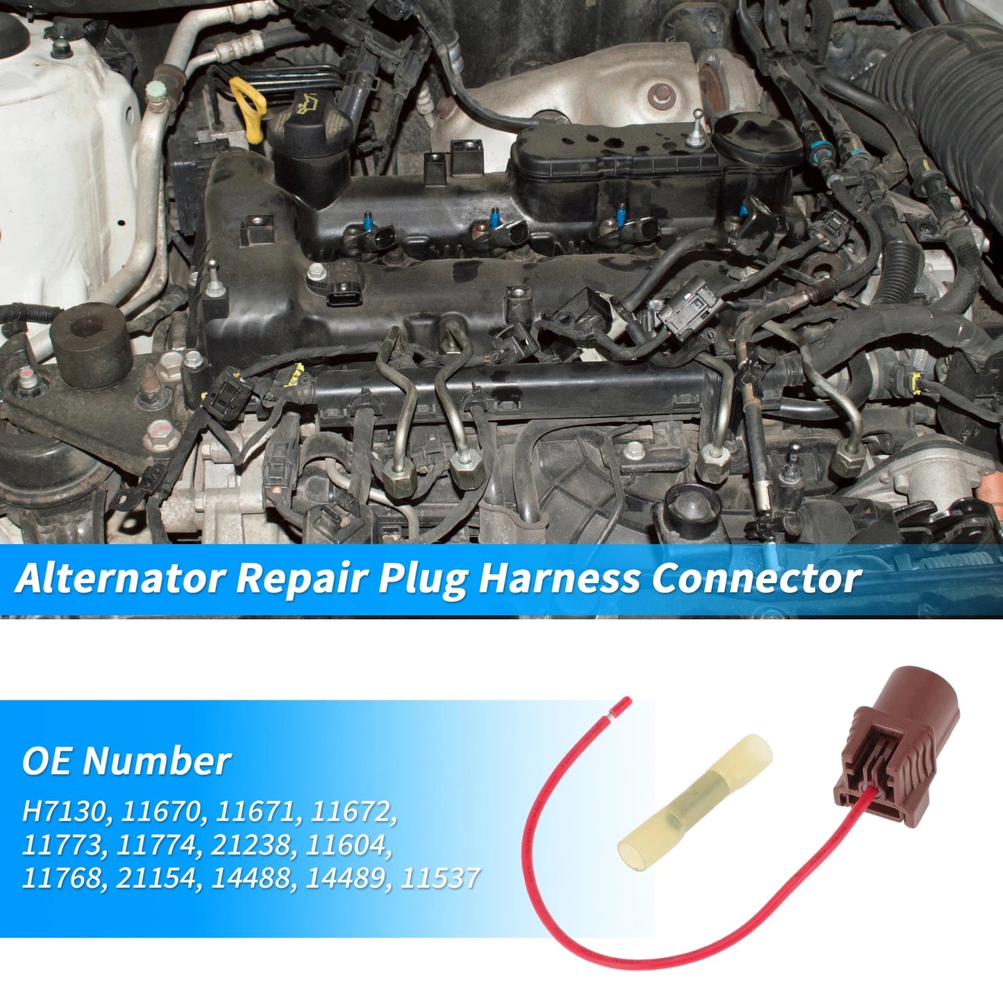 H7130/11670 Alternator Repair Plug Harness Connector for Acura ILX (2013–2022)