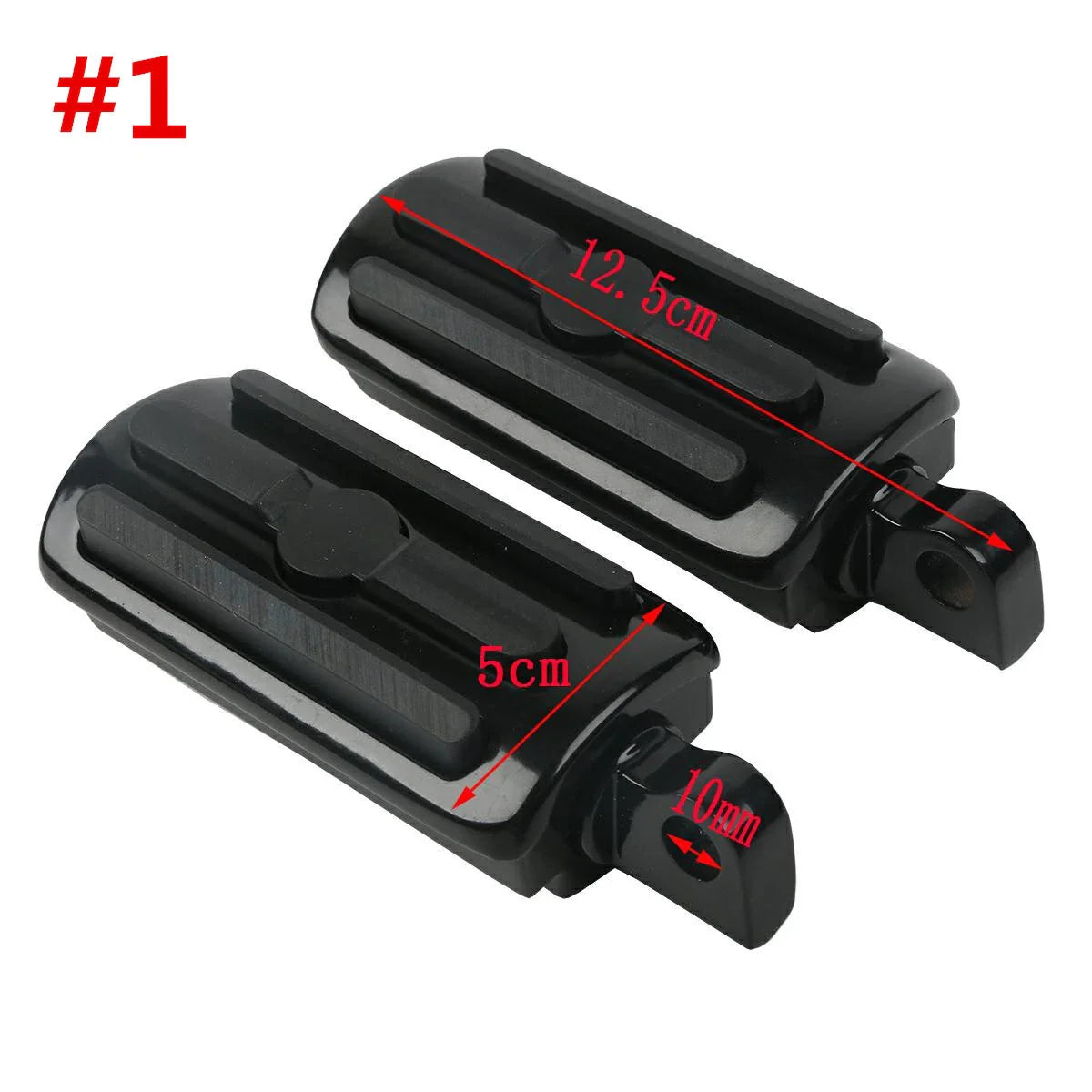 1-1/4" Black Short Angled Highway Engine Guard Foot Pegs for Harley