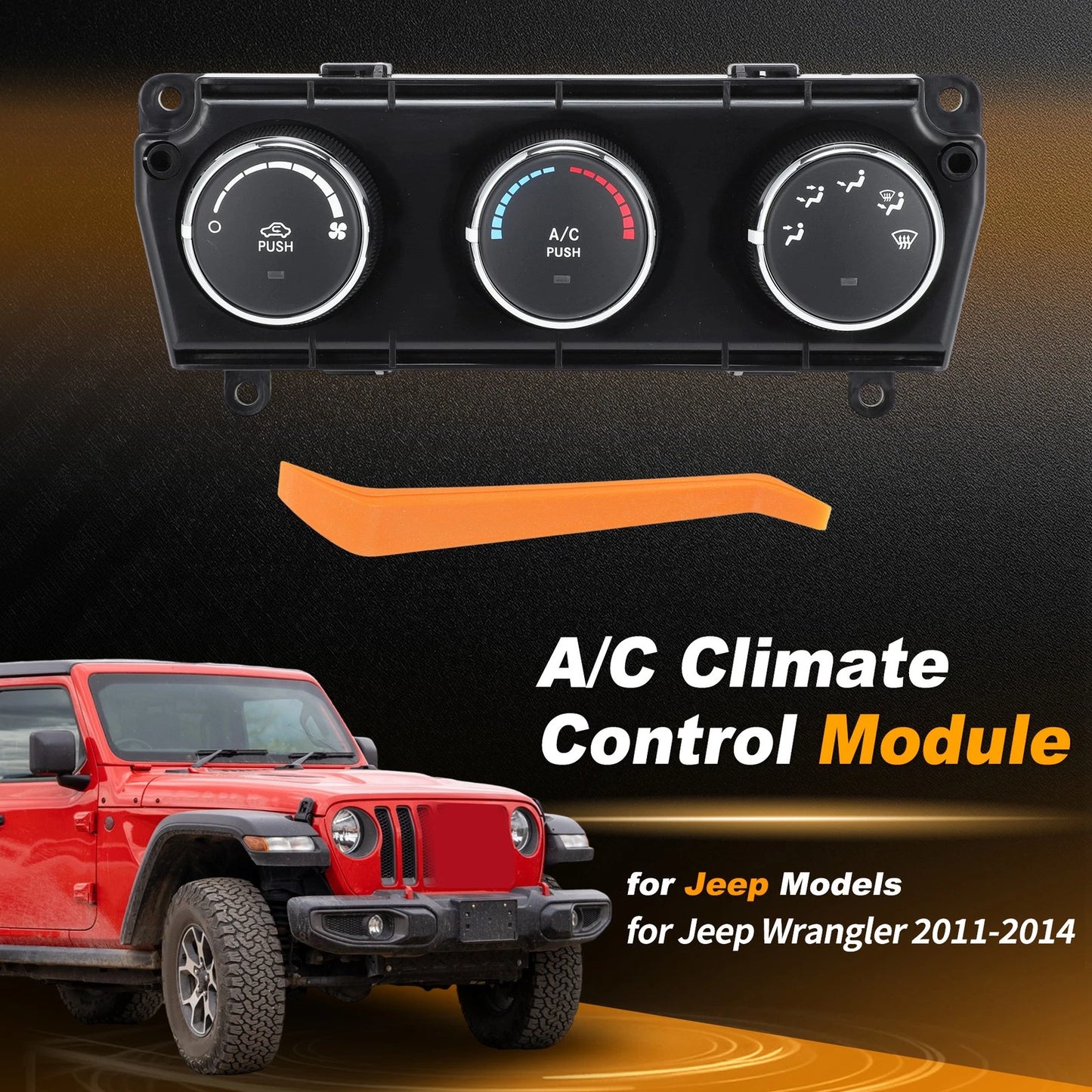 A/C Heater Climate Control Module Panel 55111167 for Jeep Wrangler (2011–2014)