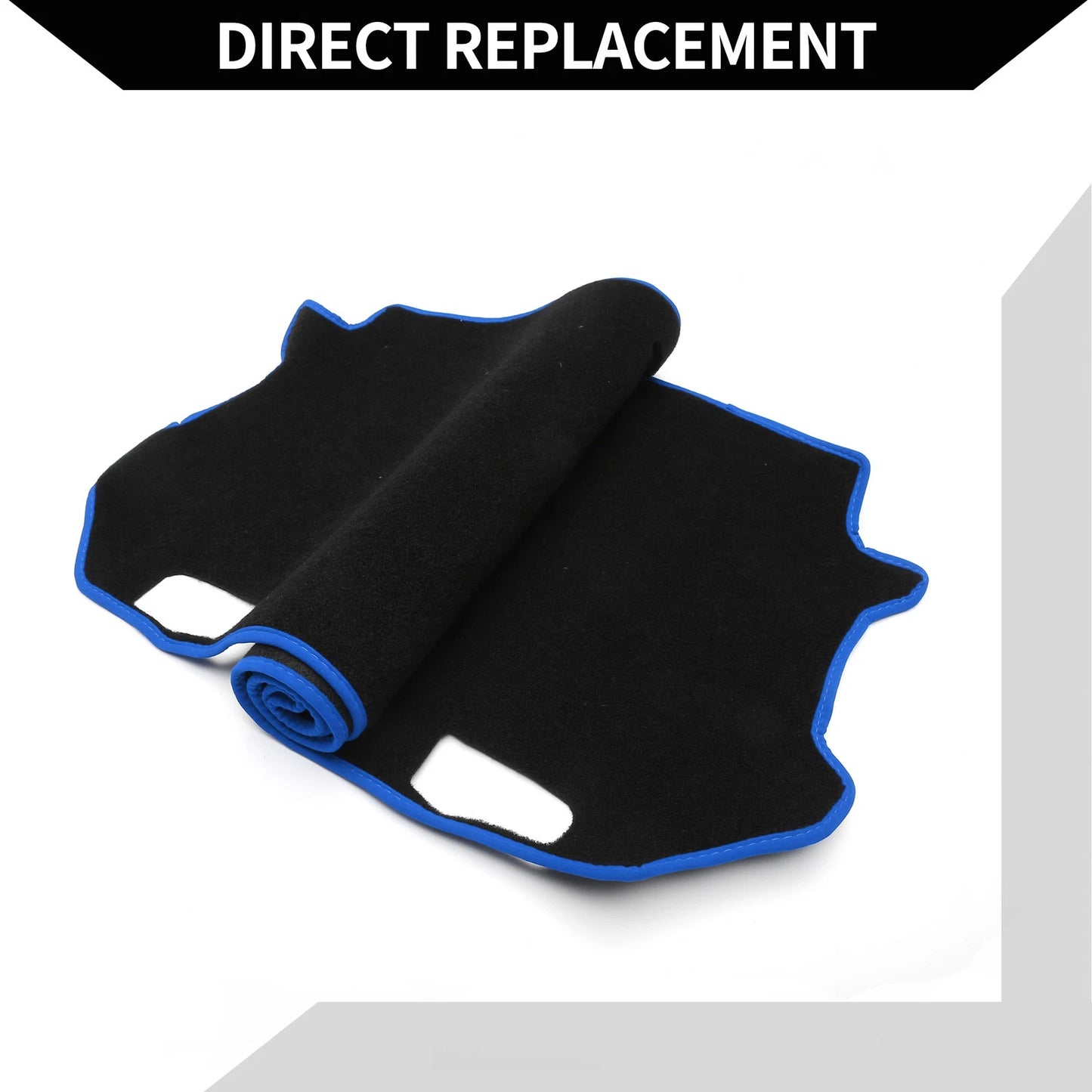 Dashboard Cover Mat for Honda Fit (2020–2024) Black Blue 1 Set