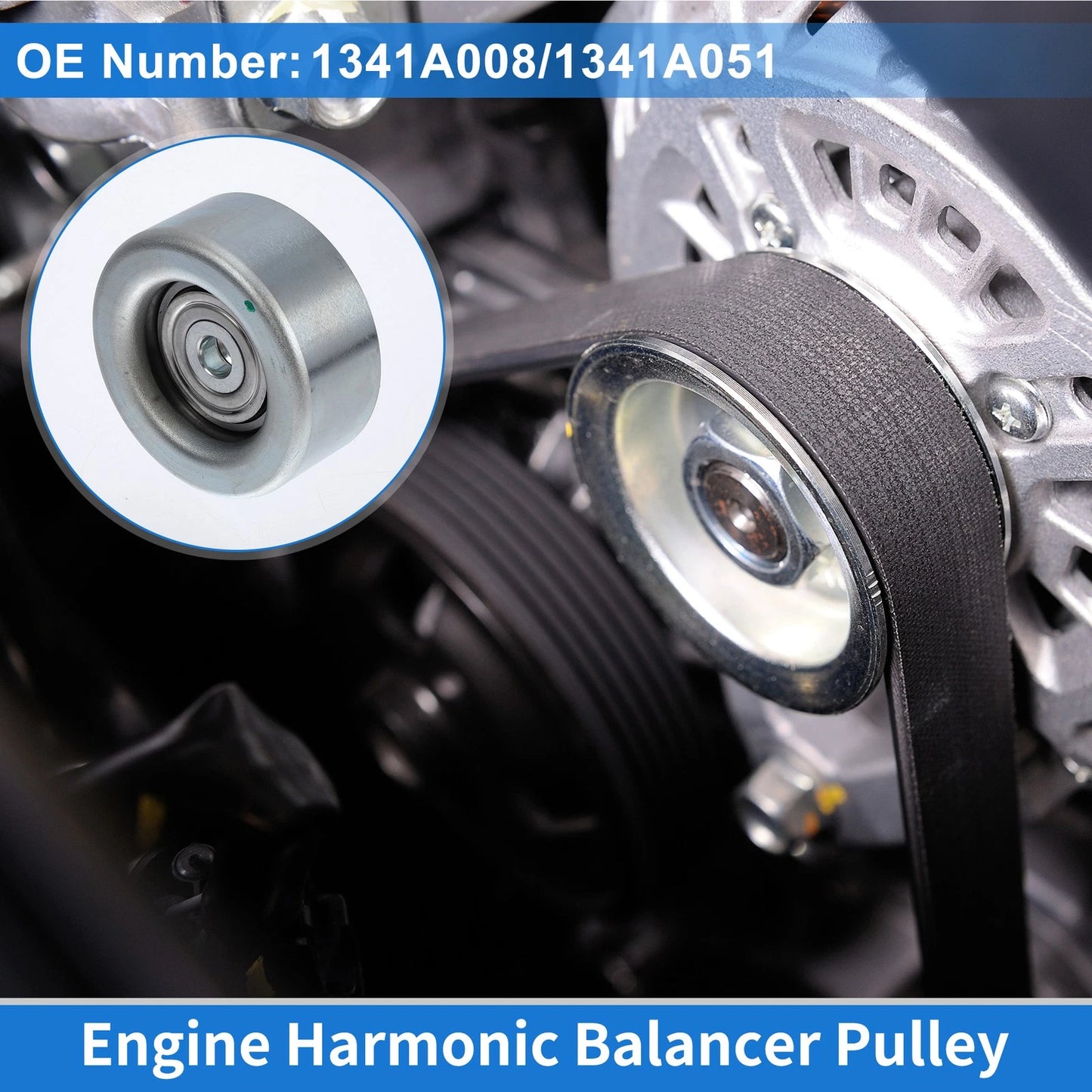 Drive Belt Idler Pulley for Mitsubishi Lancer (2013–2017) No. 1341A008