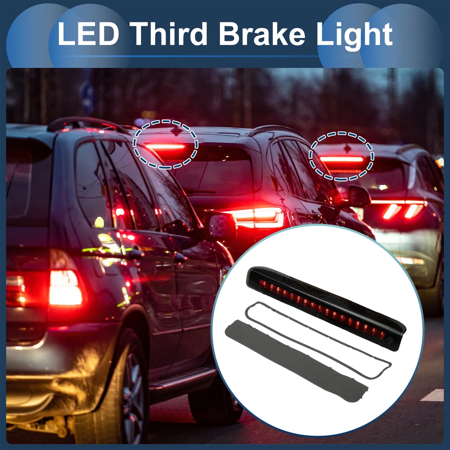 LED Third Brake Light for Renault Megane MK III (2008–2016) Black Housing