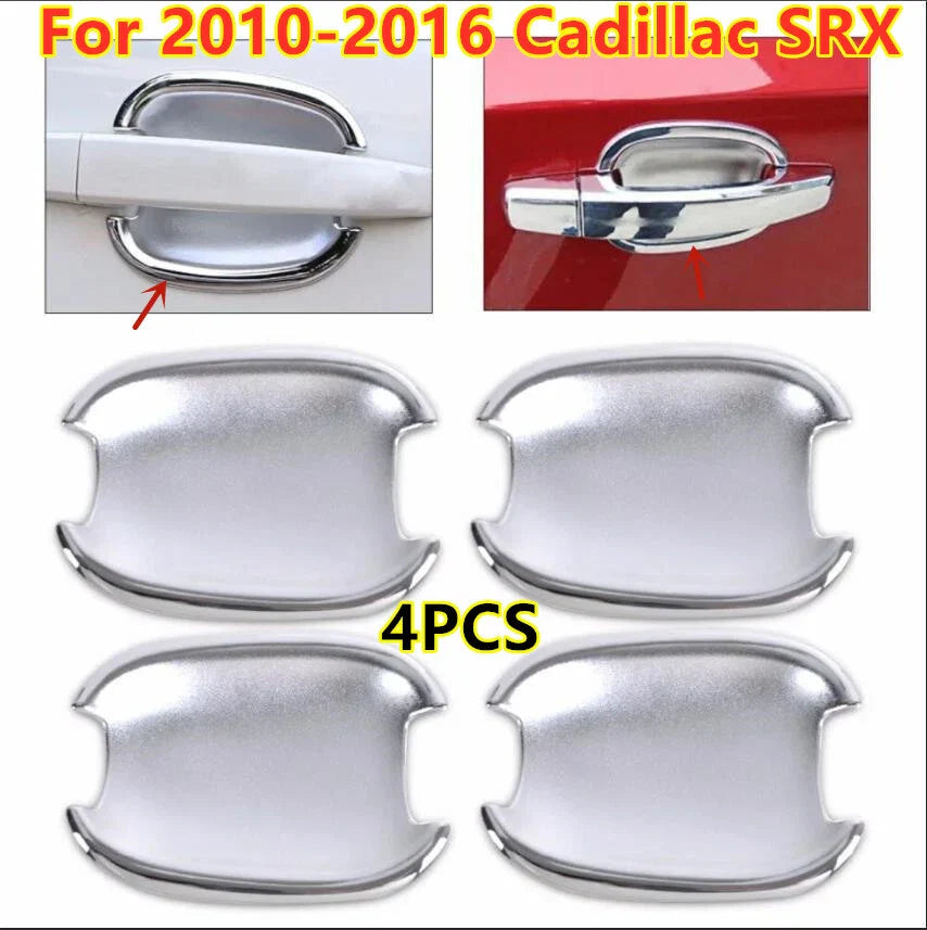 4X Exterior Outside Door Bowl Cover Trim Decor for Cadillac SRX (2010–2016)