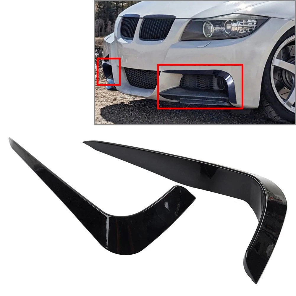Front Bumper Side Spoiler Splitter for BMW 3 Series E90 E91 (2005–2008)