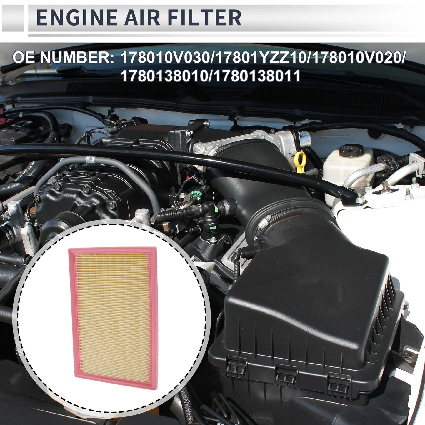 Car Engine Air Filter No. 178010V030/17801YZZ10 for Toyota RAV4 (2013–2018)