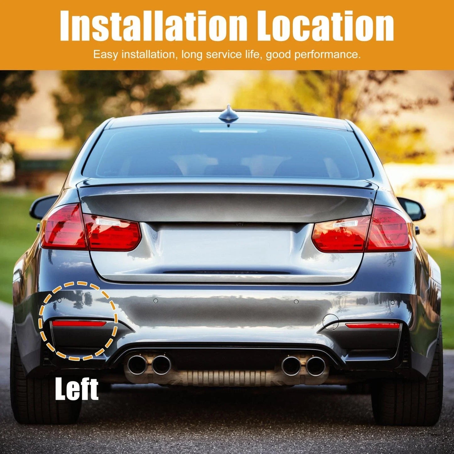 Rear Bumper Reflector Cover Left Side for BMW X1 (2013 - 2015)