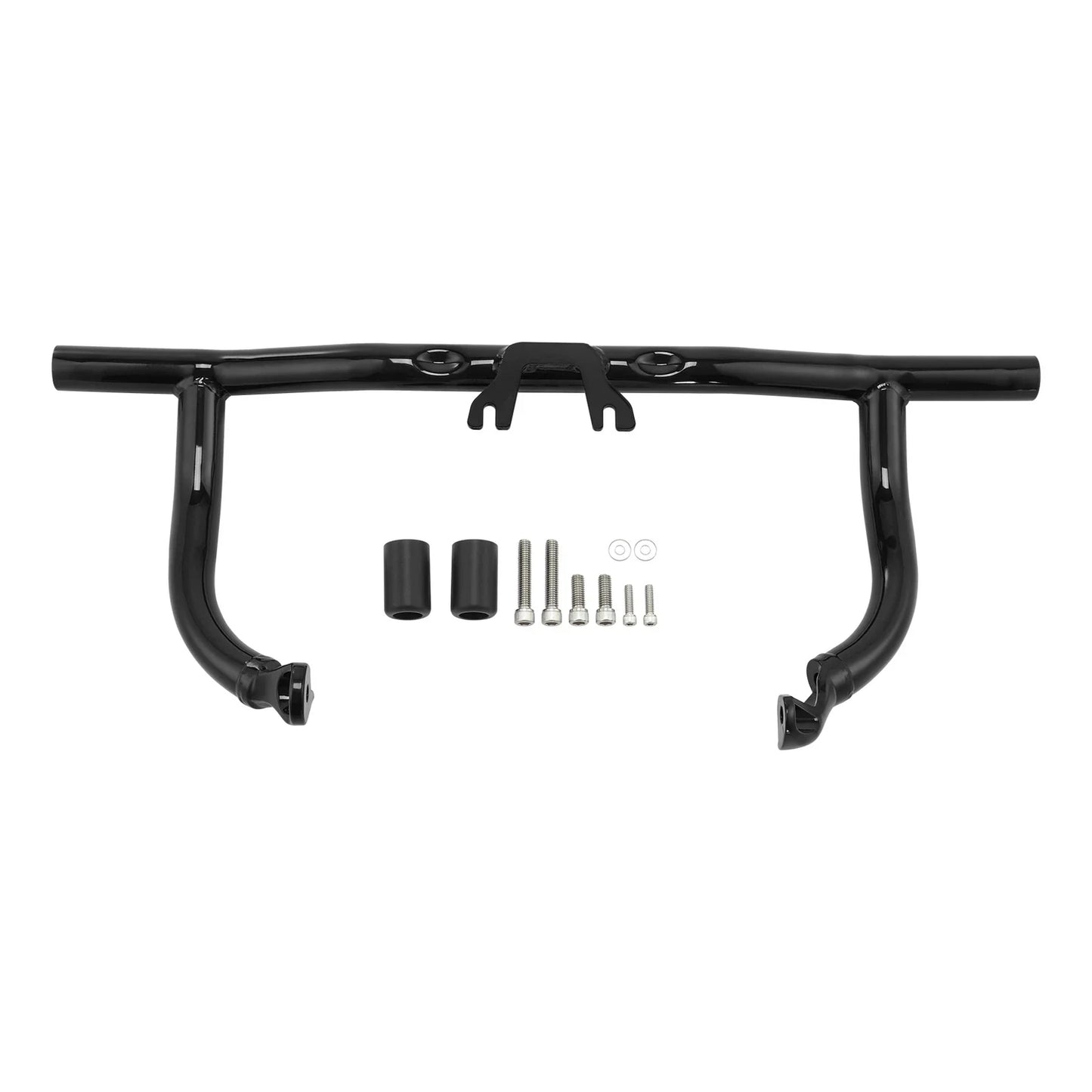 Black Engine Guard Crash Bar & Fairing Bracket for Harley Road Glide (15-24)