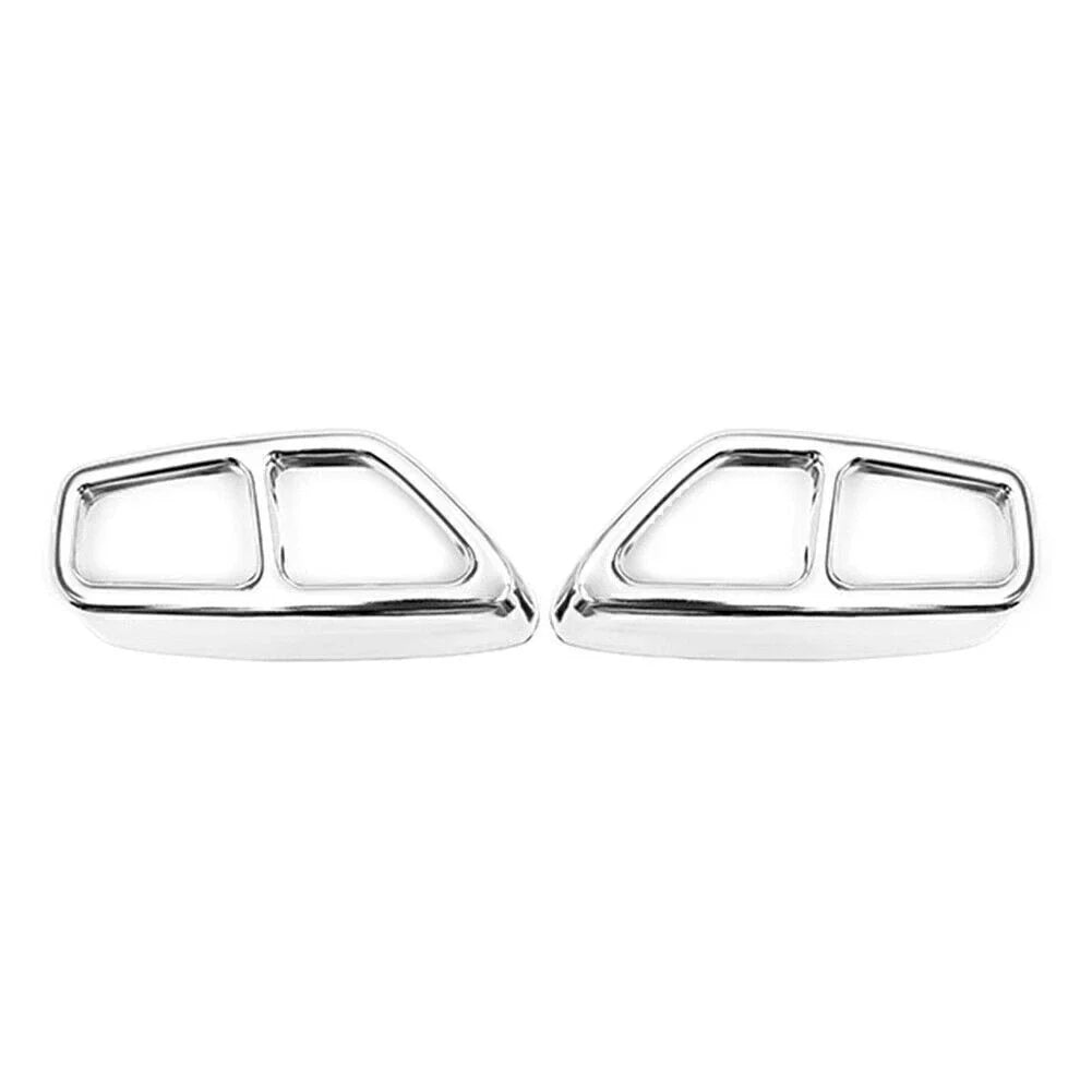 Muffler Pipe Tip Tailpipe Trim Cover Chrome for BMW 5 Series (2017-2023)