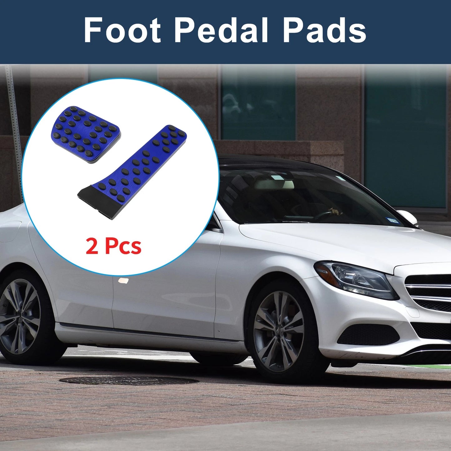 2X Automatic Foot Accelerator Pedal Covers for Universal Vehicles (No Mark)