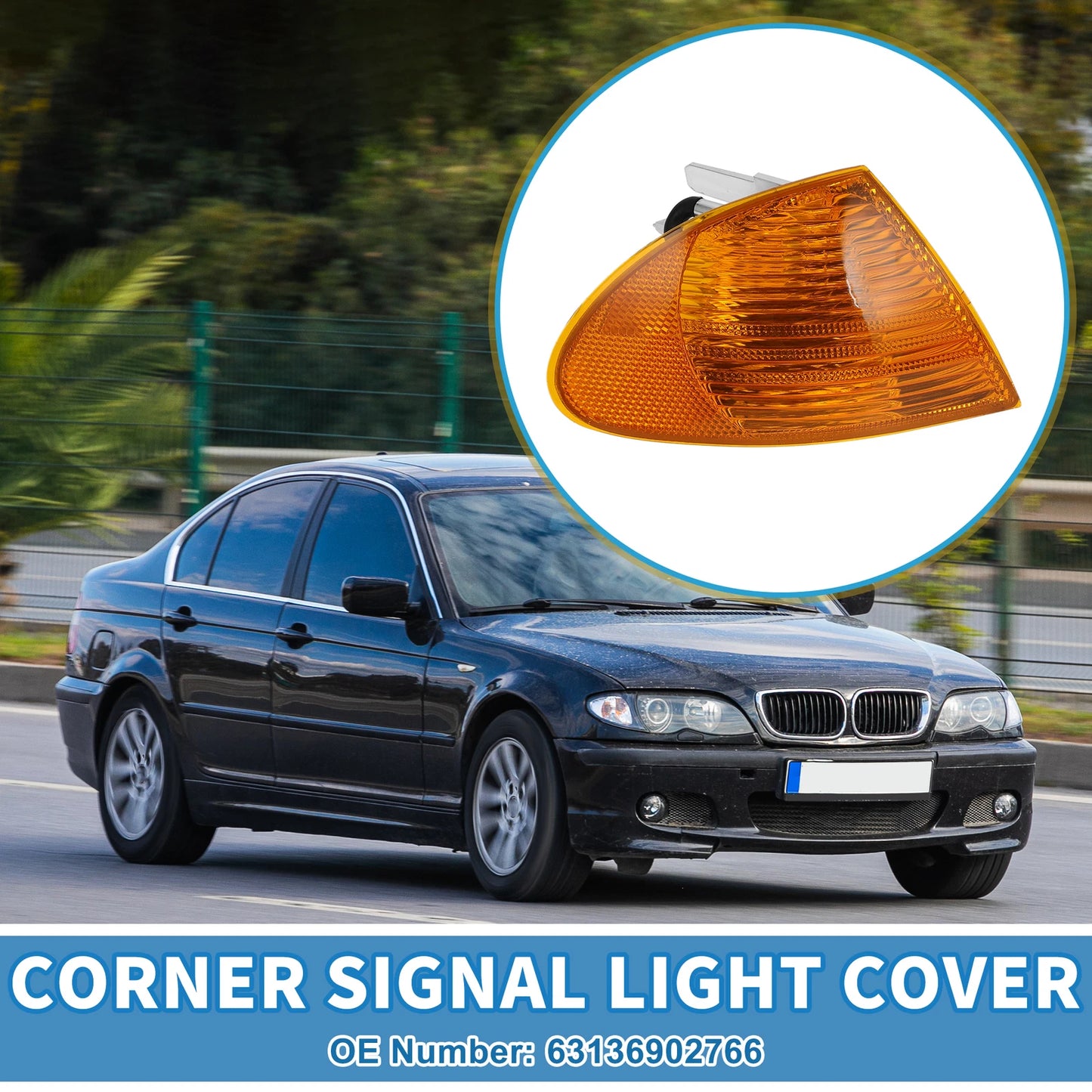 Right Corner Signal Light Cover for BMW 3 Series (1999–2001) No. 63136902766