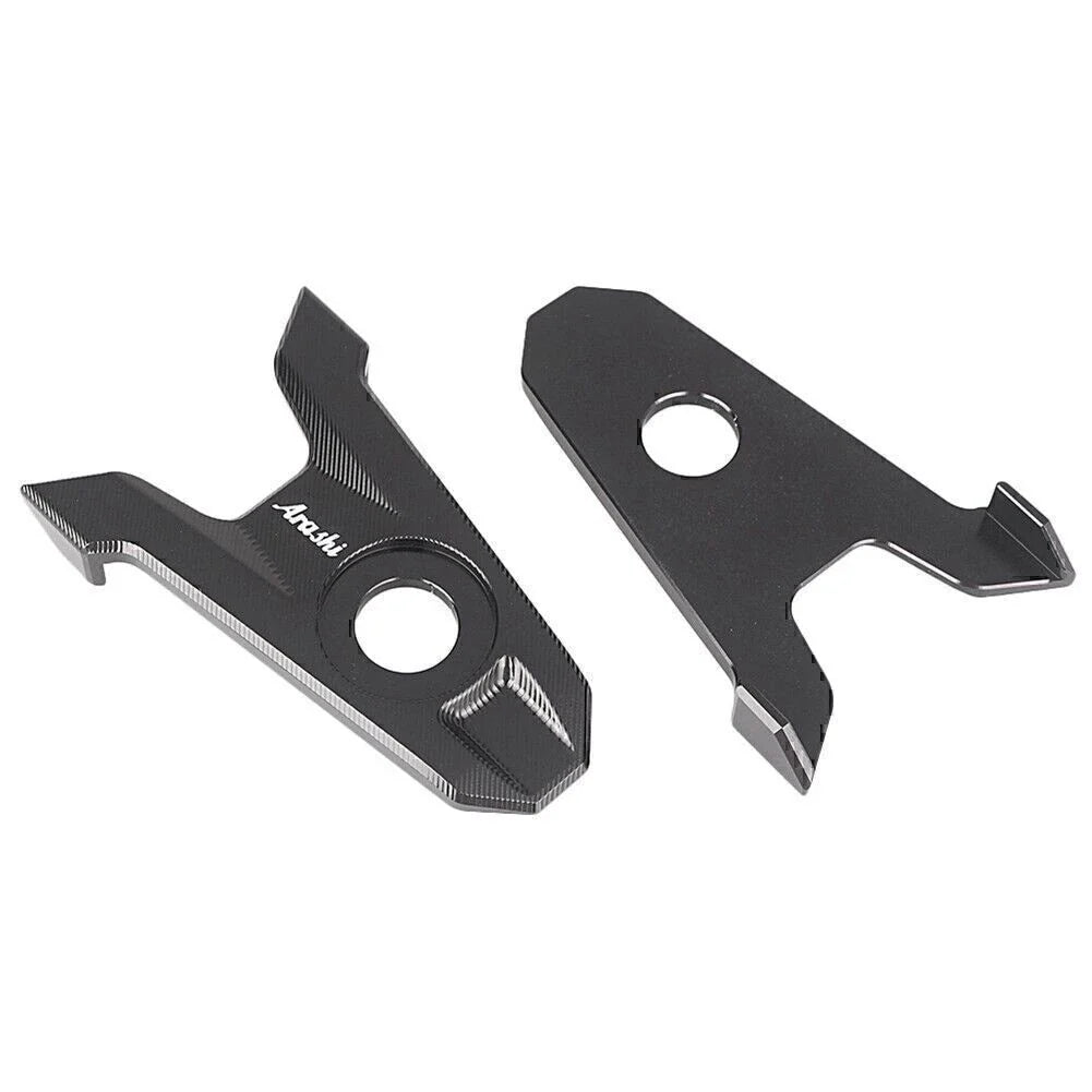 Black Rear Axle Spindle Chain Adjuster Blocks for Kawasaki Z800 (2013-2016)