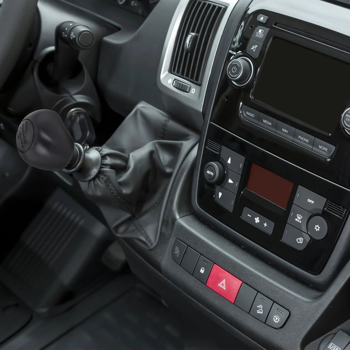 Black 5-Speed Shift Knob Cover for Fiat Ducato (2006–2022)