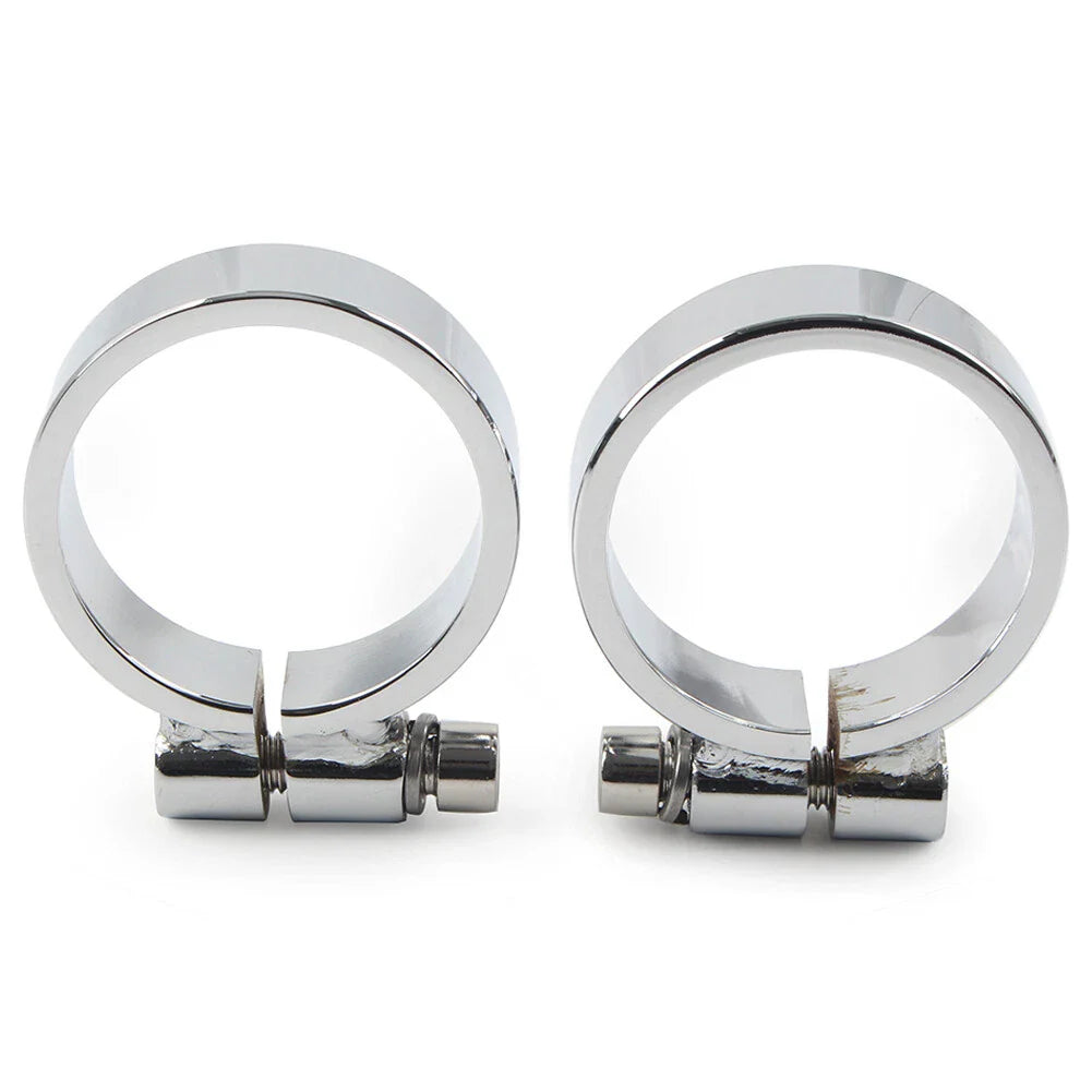 Chrome Exhaust Port Clamps for Harley XL Ironhead Sportster 1000 (1957-1985)