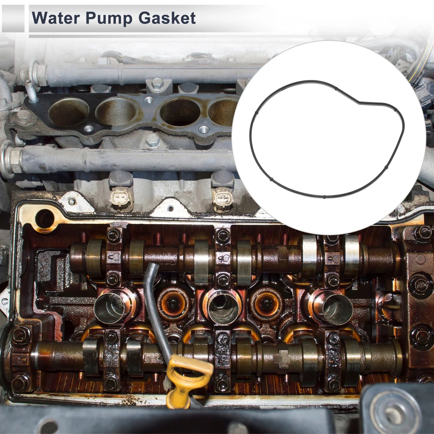 Water Pump Gasket for BMW 550i Base Rubber 1Pc Engine (2006 - 2010)