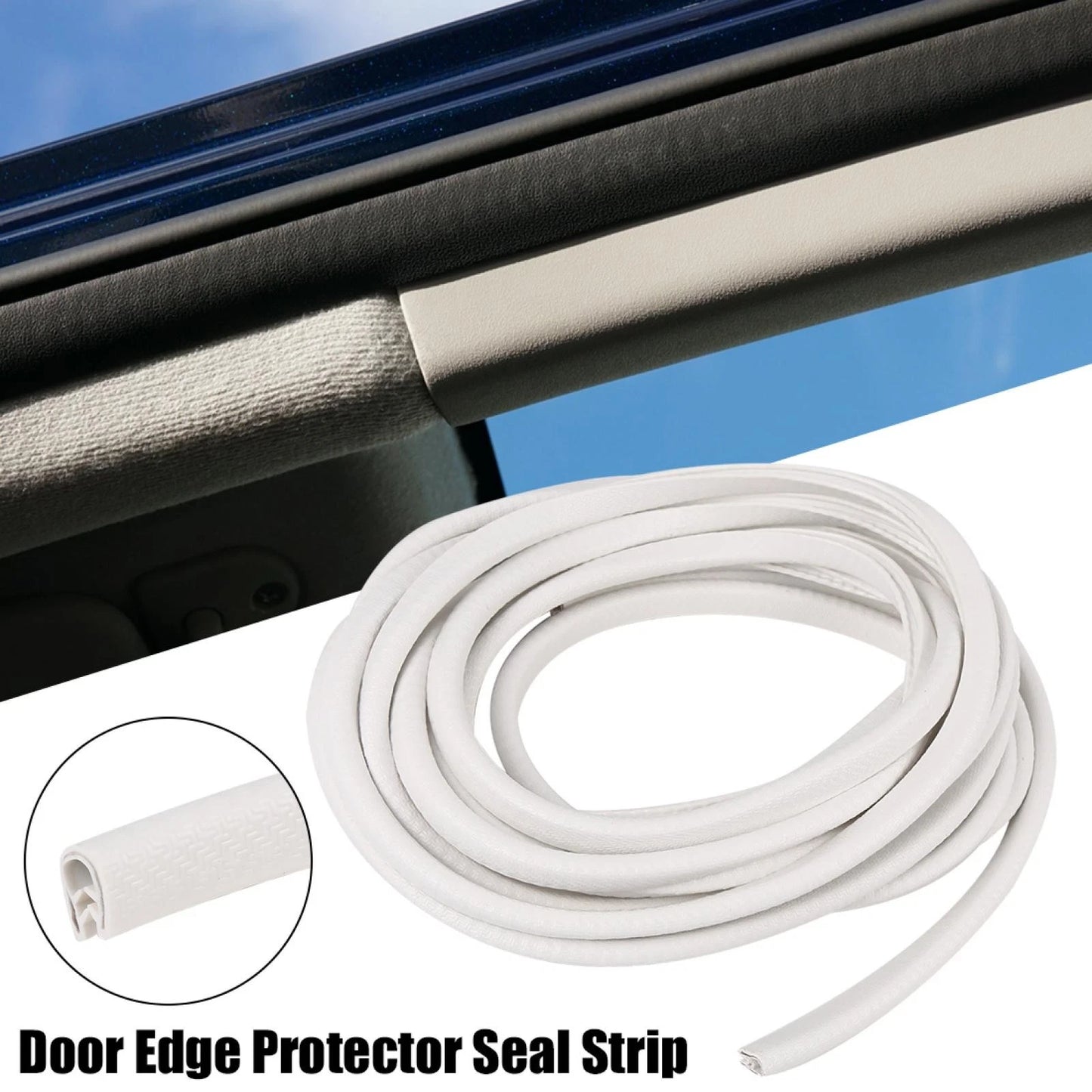 5m Rubber U Shape Door Edge Trim Guard Protector for Universal Vehicles