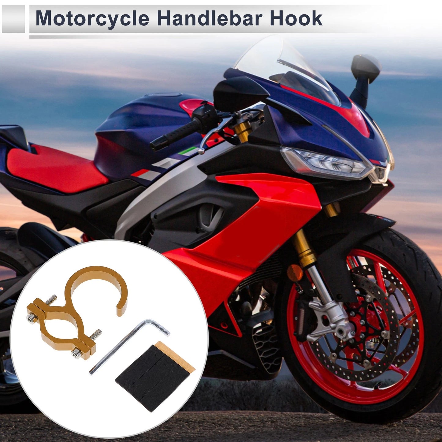 Arc Aluminum Alloy Motorcycle Hanging Hook for Universal Use (2010–2023)