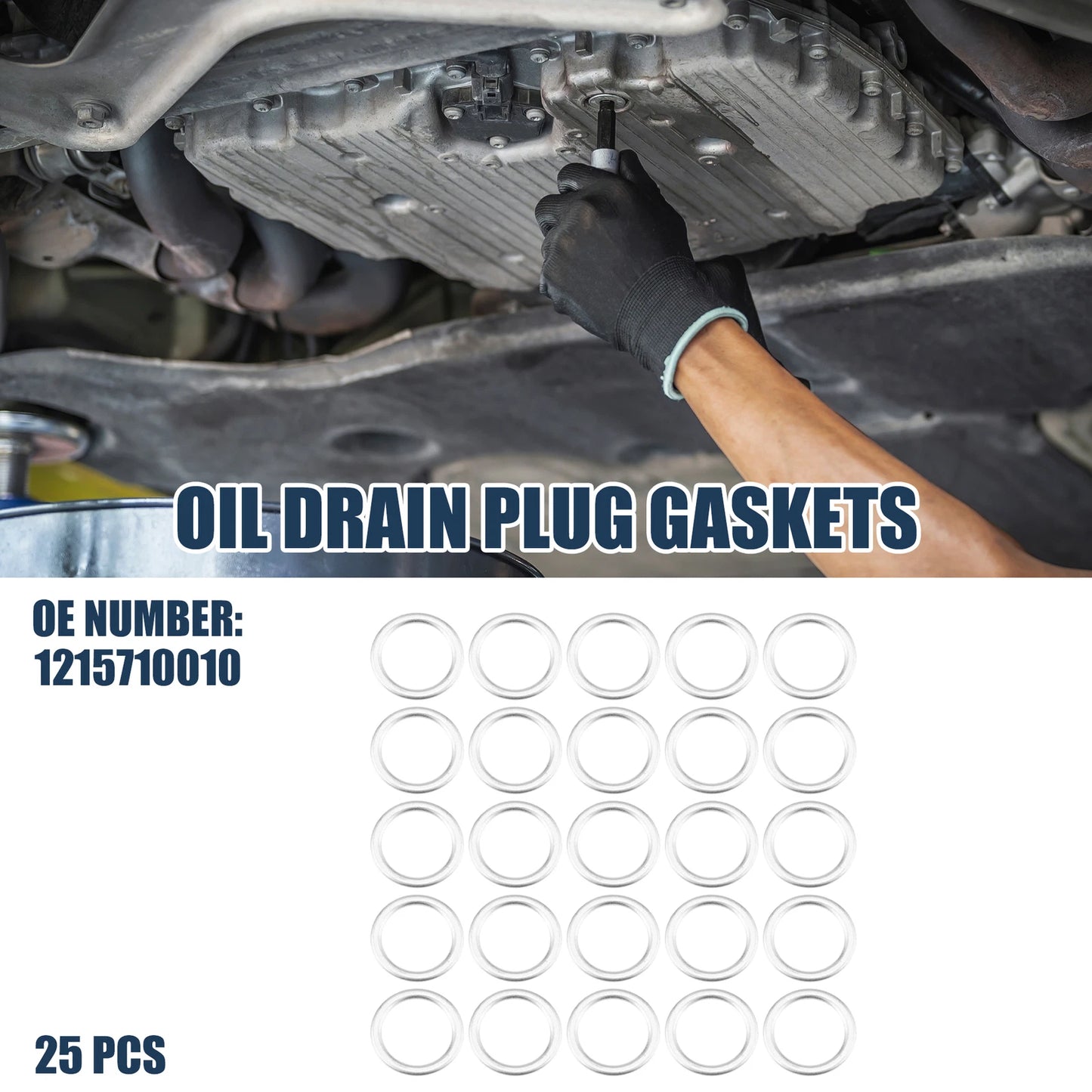 25pcs Oil Drain Plug Gaskets 18mm ID No.1215710010 for Scion FR-S (2013–2016)