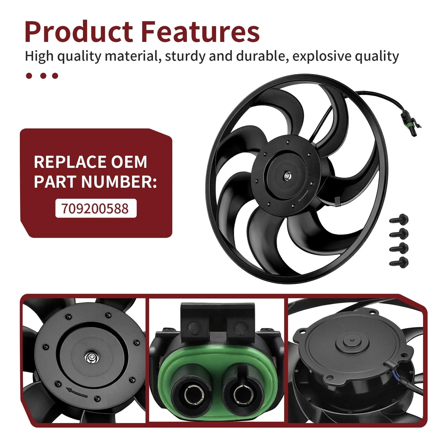 Radiator Cooling Fan for Can Am Maverick X3 Max Turbo R (2017–2024)