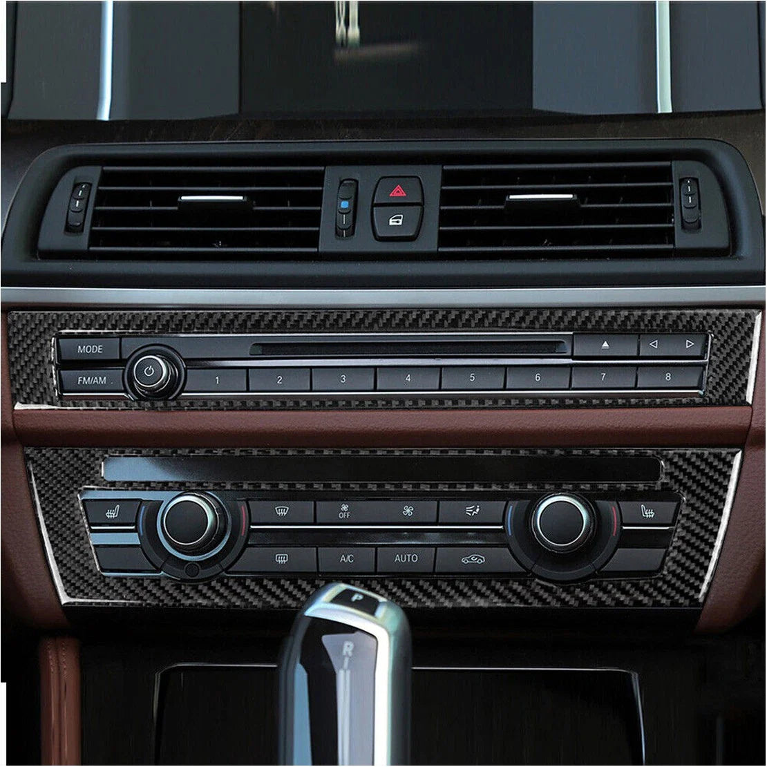 Carbon Fiber AC CD Panel Cover for BMW 5 Series F10 (2011-2017)