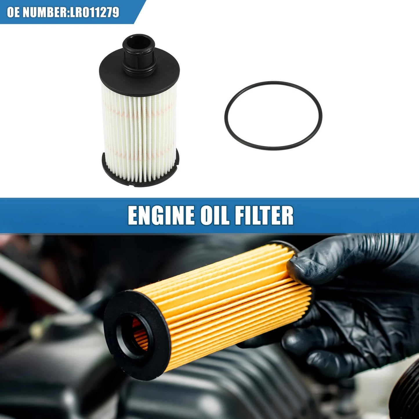 Engine Oil Filter No.LR011279 with O Ring for Land Rover Defender
